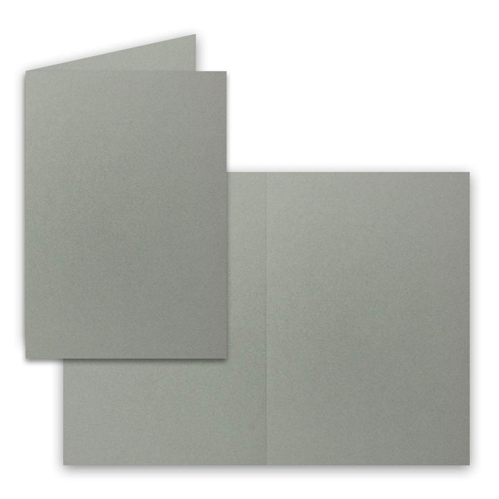 50 Faltkarten B6 - Graphit - Dunkelgrau - PREMIUM QUALITÄT - 11,5 x 17 cm - sehr formstabil - für Dr