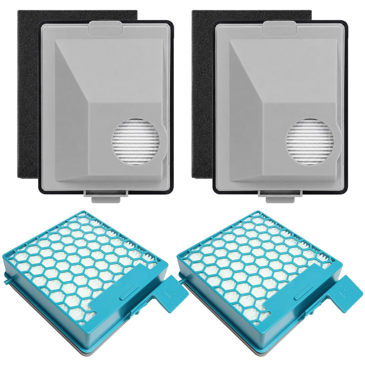 2 Stück Filterset für Miele Boost CX1 Allergy Active Staubsauger, Waschbarer Staubsauger Filter pass