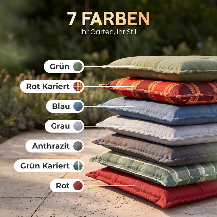 Hochlehner Auflagen, Made in EU, 2er Set, Grau 2-Stück Grau, 2-Stück Grau