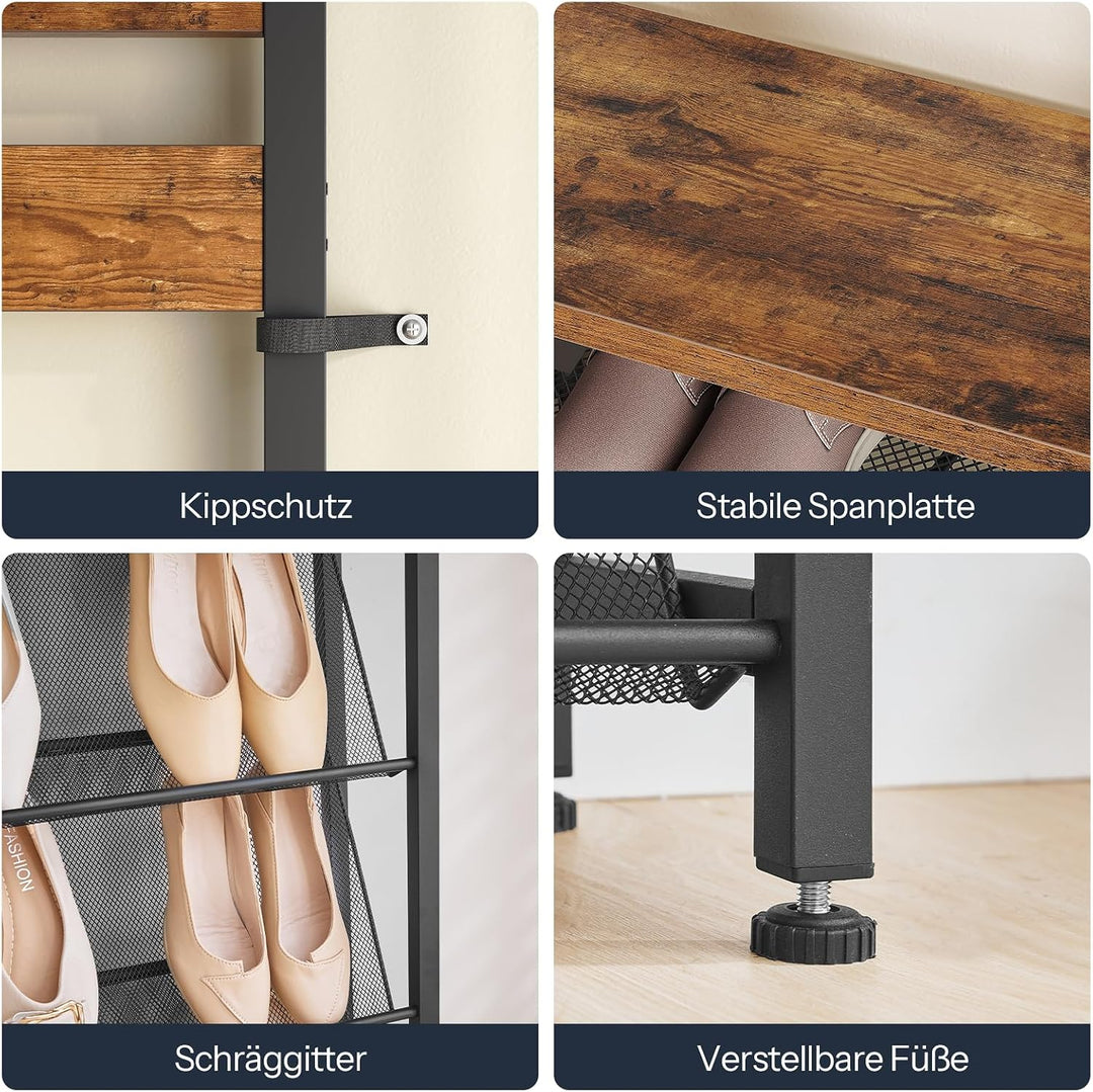 HOOBRO 20 cm schmaler Garderobenständer, Garderobe, Kleiderständer