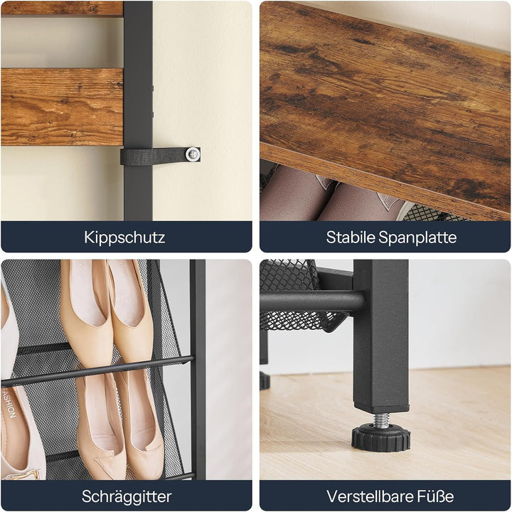 HOOBRO 20 cm schmaler Garderobenständer, Garderobe, Kleiderständer