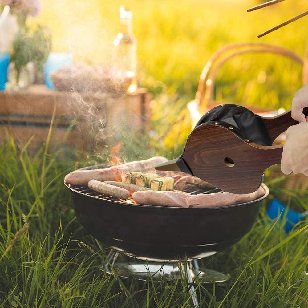 Hunphy Blasebalg Kamin, Kamin Grillgebläse, Kaminbalg, Grosser Blasbalg aus Holz, Blasebalg Grill, H