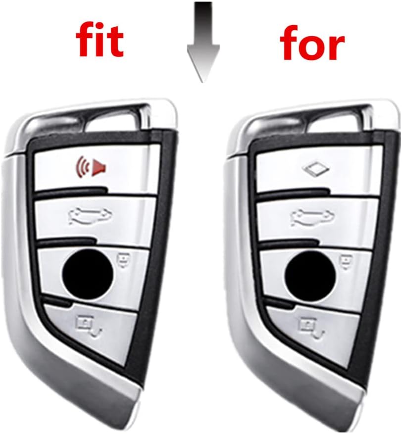Auto echtes Leder Smart Key Cover Fall für BMW (Blade Rot), Blade Rot