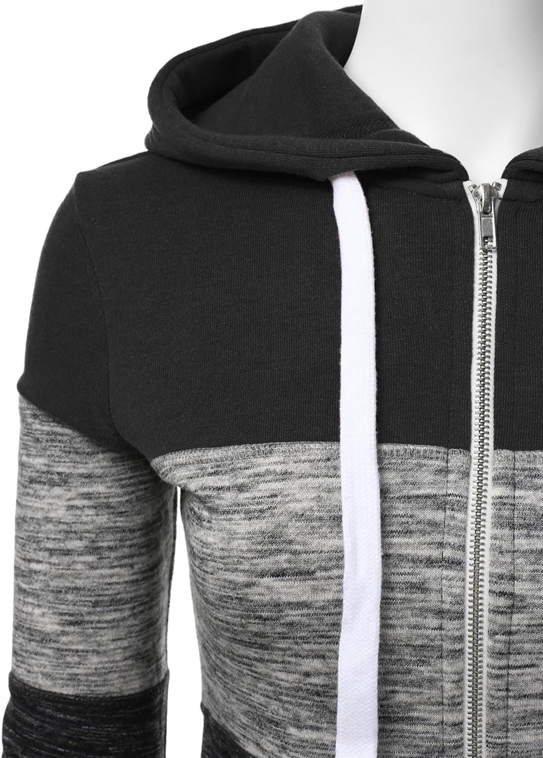 LIAMERHE Damen Kapuzenpullover Basic Damen Hoodie mit Reissverschluss Kapuzenpulli Langarm Kapuze He