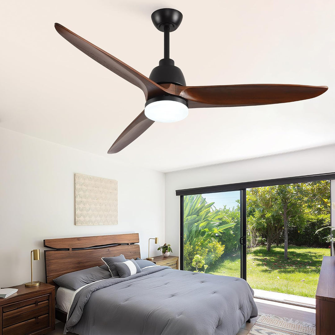 Deckenventilator 56 Zoll 3 Holzflügel 3CCT dimmbar 6 Stufen reversibel