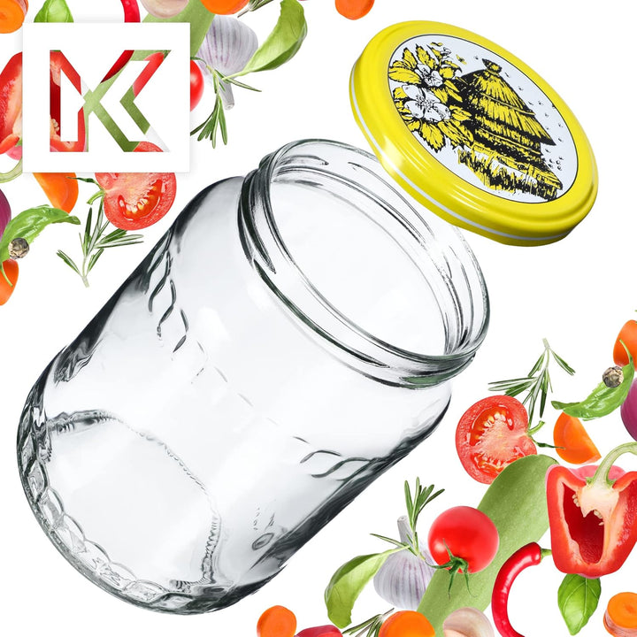 KADAX Einmachgläser, Marmeladengläser 720 ml, Einmachgläser mit Schraubdeckel, Gläser mit Schraubver