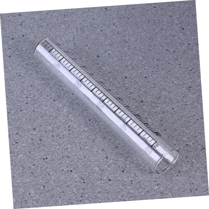Happyyami Glas Regenmessrohr 12cm für Hof und Garten, Flacher Boden