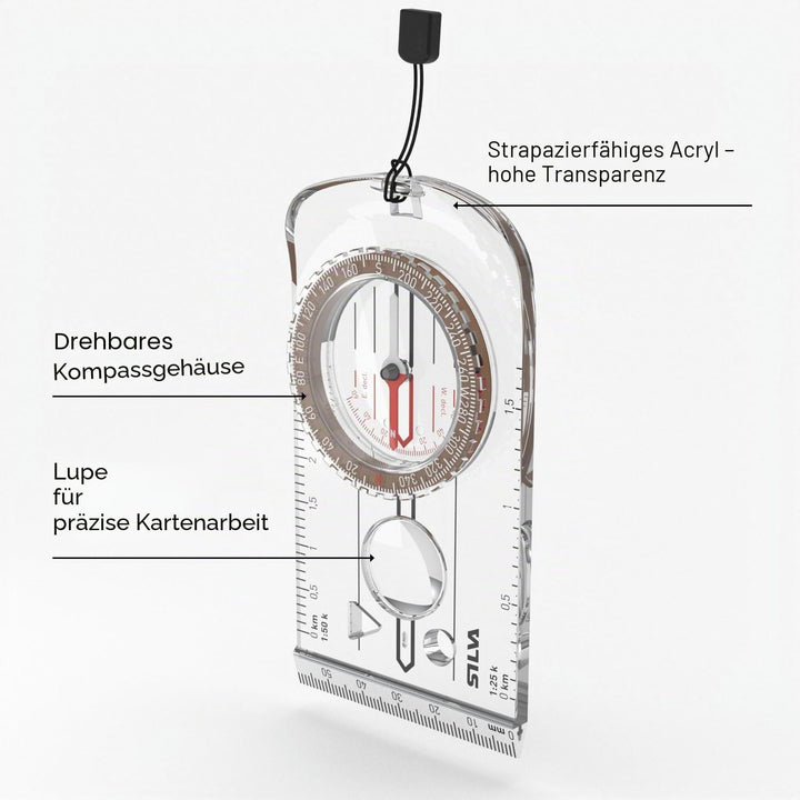 Silva Unisex-Adult Compass 3NL-360 Kompasse, durchsichtig, Einheitsgrösse
