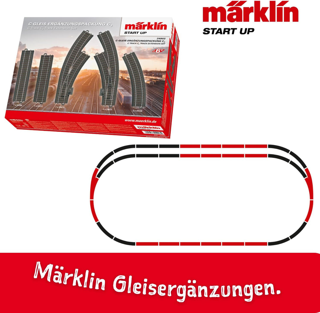 Märklin Start up 24903 - C-Gleis-Ergänzungspackung C3 Single, Single