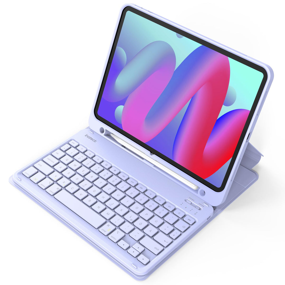 Inateck Tastatur Hülle kompatibel mit iPad 10 Gen.10,9"/11 Gen. A16 2025 11 Zoll, iPad Air 11" M3/M2