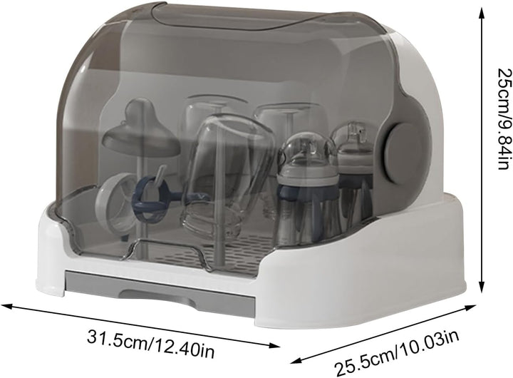 Grosse Babyflaschen Organizer, Babyflaschen Aufbewahrungsbox Mit Abnehmbarer Tropfschale Und Staubdi