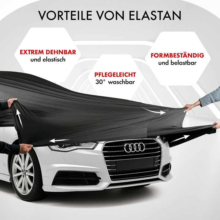 WALSER Premium Abdeckung Auto Indoor Stretch Plus Qualitätssieger Sehr Gut* - Autoplane Indoor Abdec