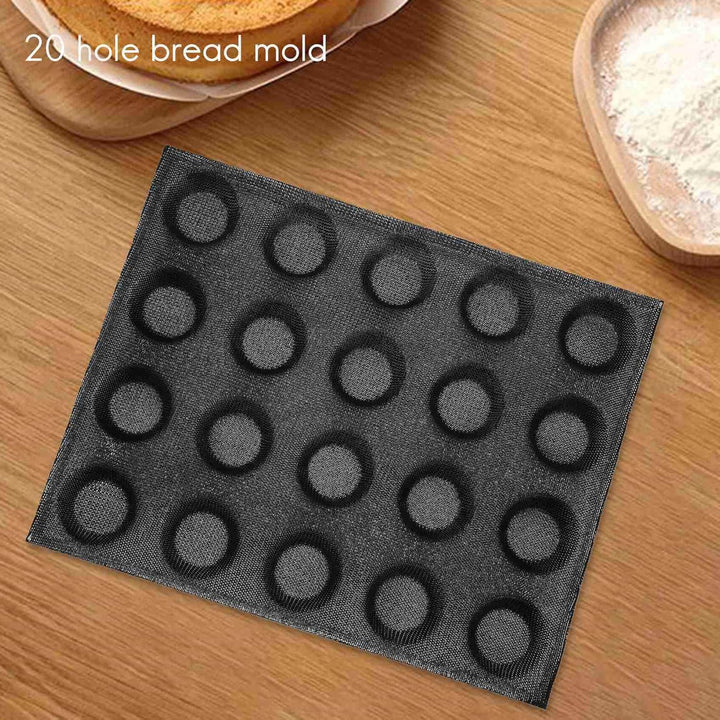 XIAOJUN Silikonform mit 20 Löchern Cake T Mini Pizza Modell Round Bread Hamburger Antihaft-Backform