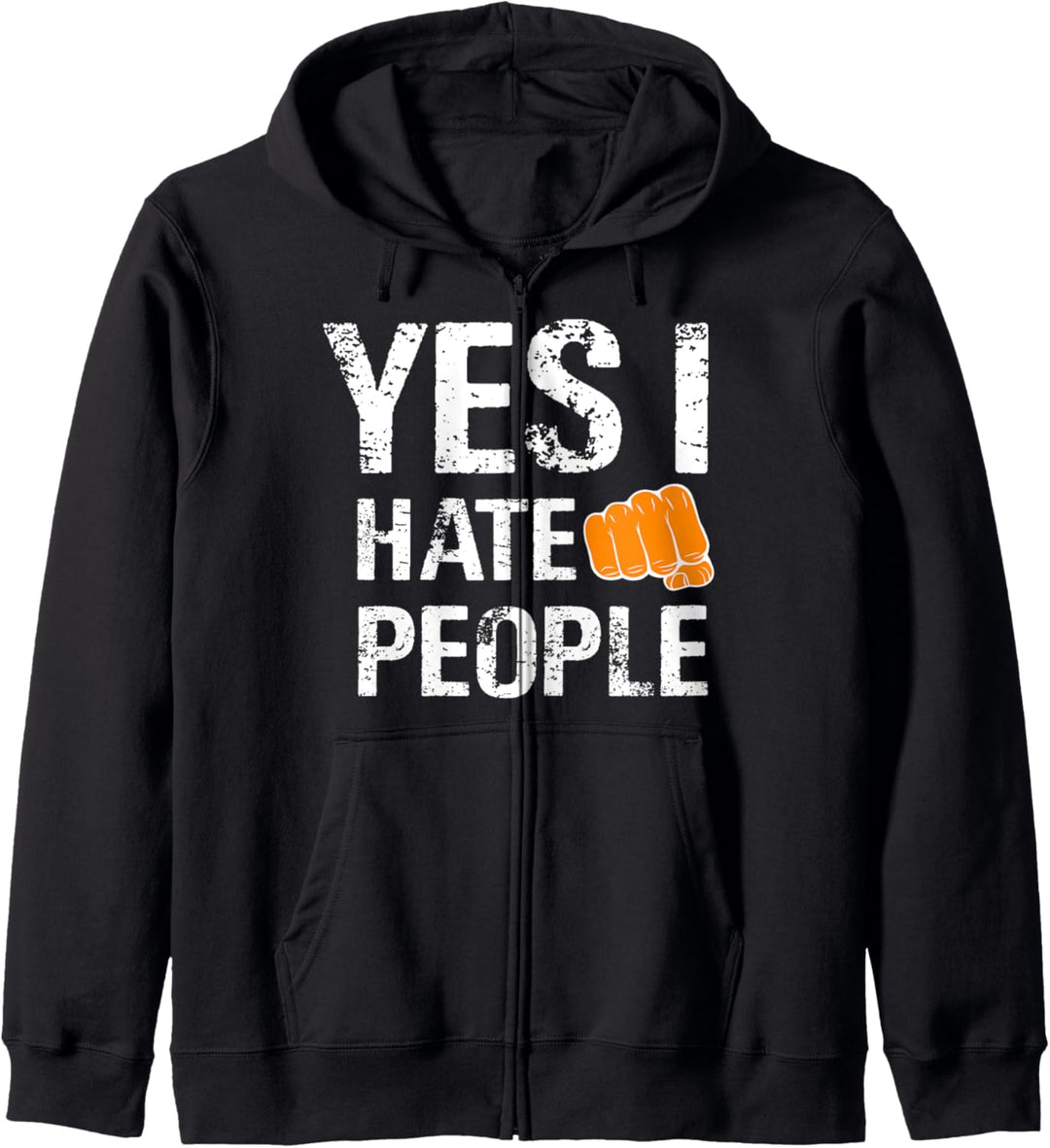 Ein super lustiges "Yes I Hate People" Kapuzenjacke