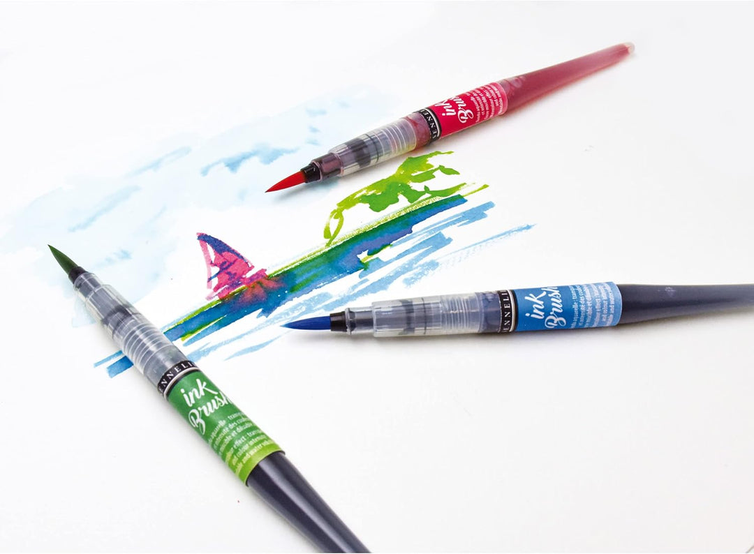 SENNELIER 10-131695-807 Tintenpinselstift Pinselstift, Synthetik Papier, Intensives Grün, 0.22 oz 0.