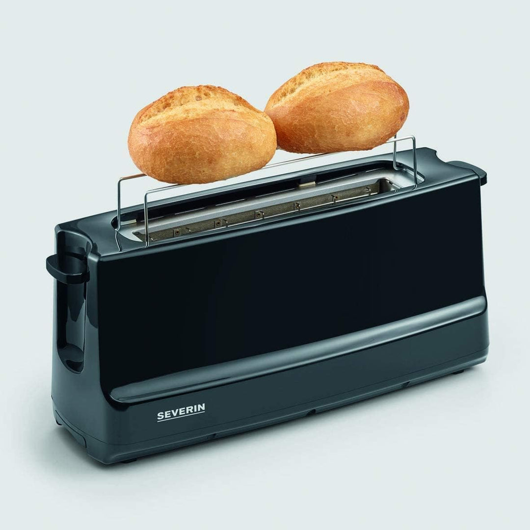SEVERIN Langschlitztoaster (1 Langschlitzkammer, 800 W), Matt-Schwarz, AT 2233