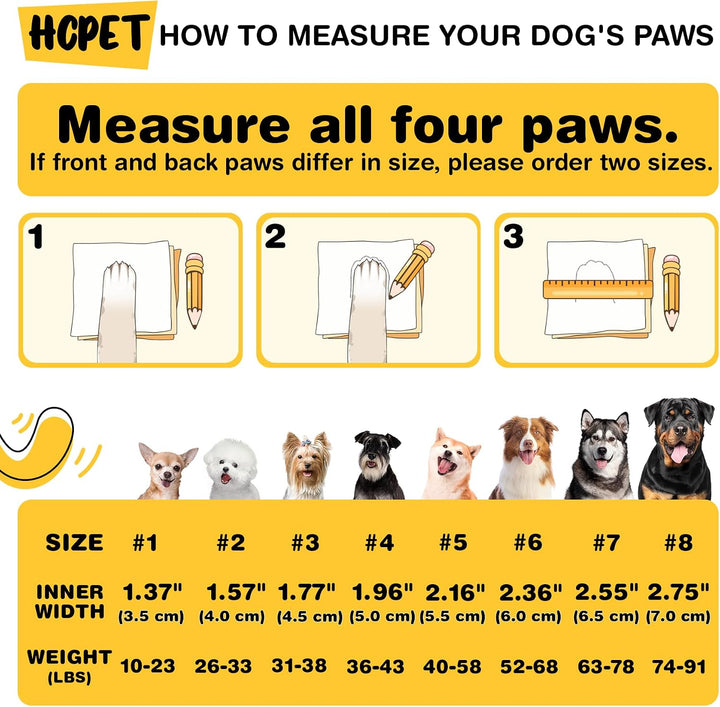Hcpet Pfotenschutz Hundestiefel, Hundeschuhe Hundeschuhe mit reflektierenden Riemen, Welpenschuhe fü