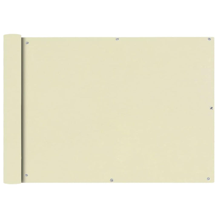 vidaXL Balkonsichtschutz Oxfordgewebe 75x600 cm Creme Creme 75 x 600 cm, Creme 75 x 600 cm