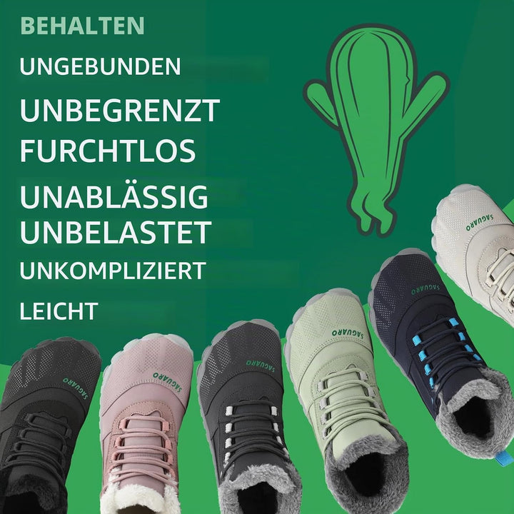 SAGUARO Barfussschuhe Gefüttert Herren Winterschuhe Damen Warm Winterstiefel 37 EU Weiss, 37 EU Weis