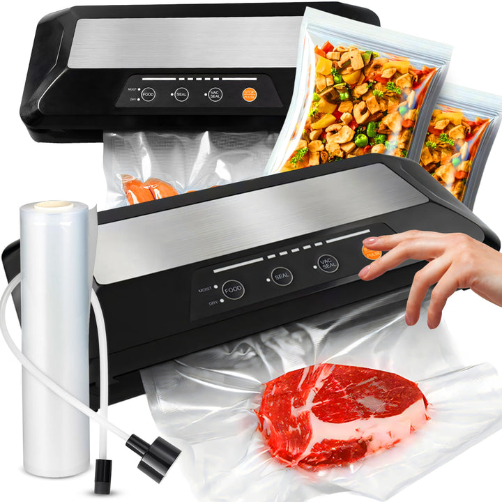 Retoo Vakuumierer, 60 kPa, Maximale Breite 30 cm, 110W, 5 Staubsaugerbeutel