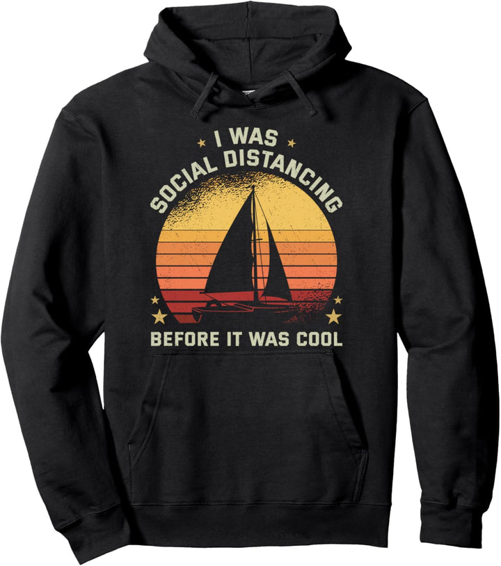 Segeln Social Disctancing Segler Segelboot Kapitän Pullover Hoodie