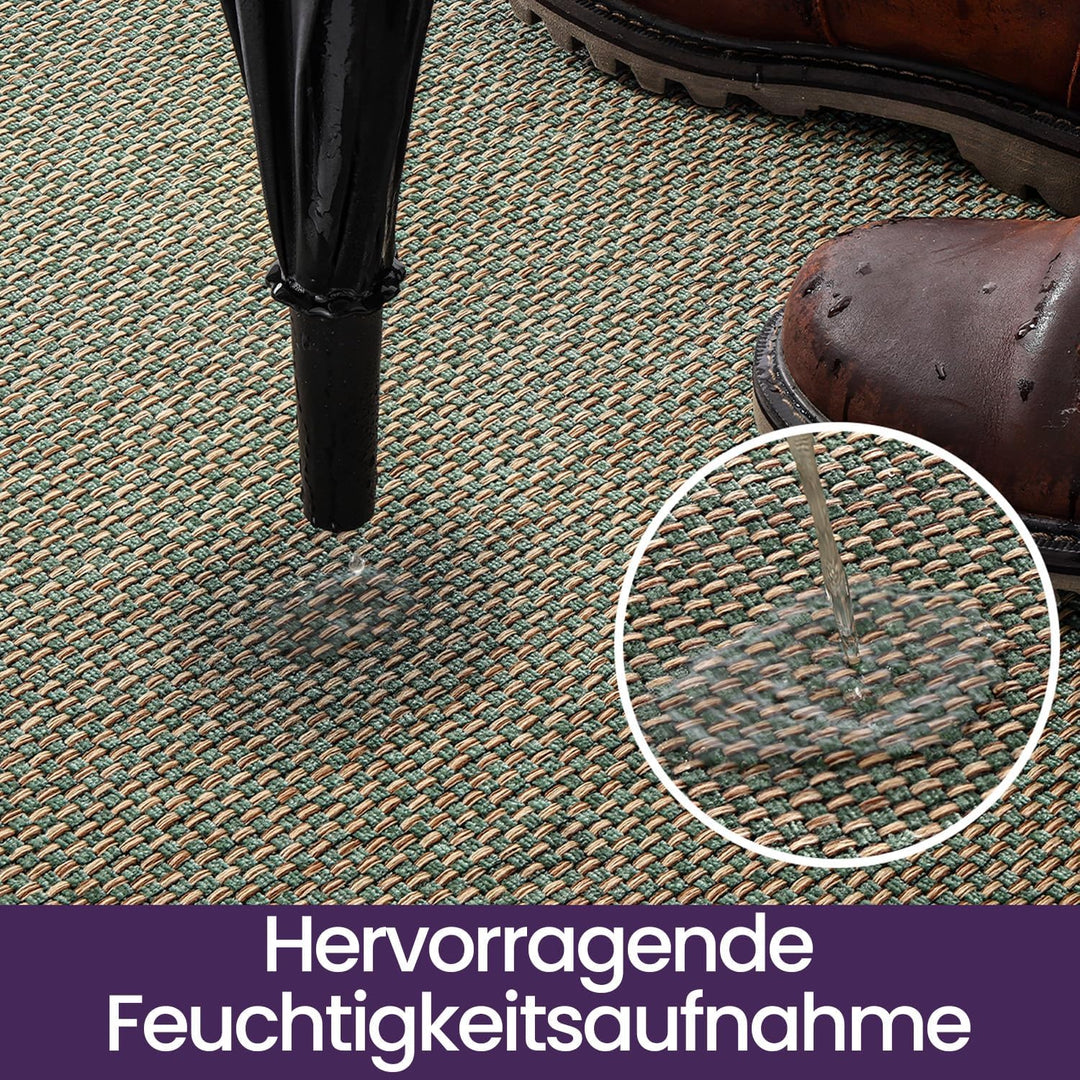 DEXI Fussmatte Innen 80 x 120 cm, rutschfest und Saugstark, Grün Grün 80 x 120 cm (Rechteckig), Grün