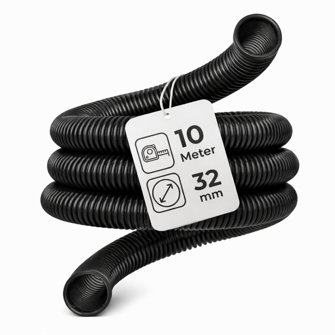 Microsafe® Saugschlauch DN32 (32 mm Innen / 40 mm Aussen) – 10 Meter – extra grosse Reichweite für W
