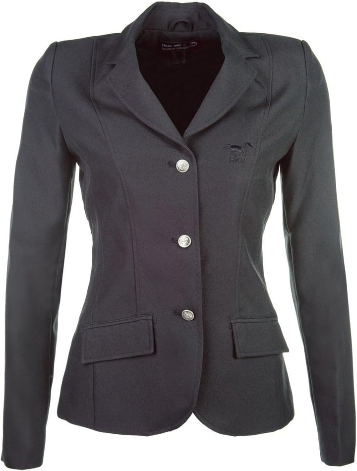 HKM 3341 Turnierjacket Marburg, Reitjacket Reitjacke schwarz Mädchen 164 164 Schwarz, 164 Schwarz