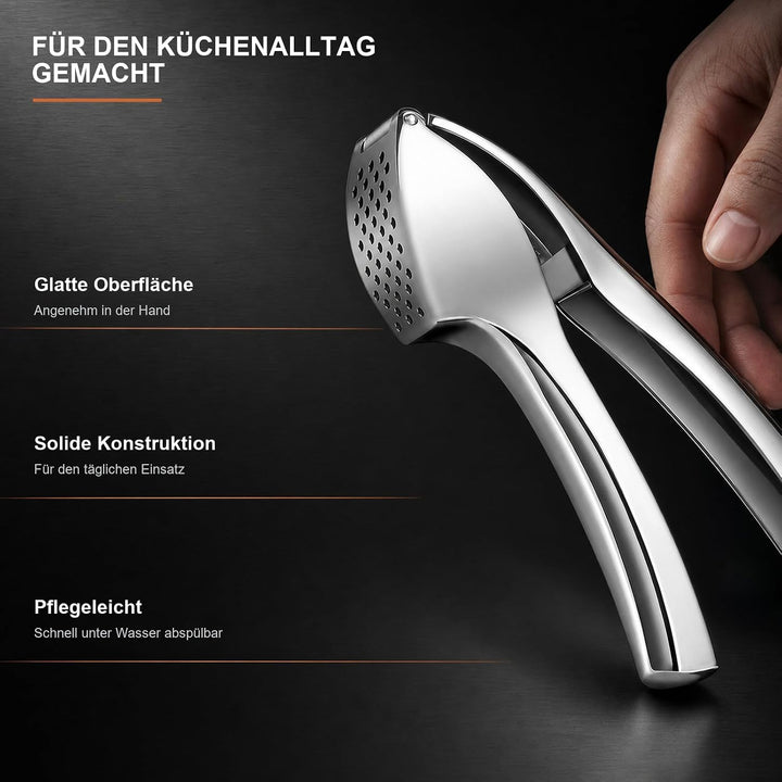 Hochwertige Knoblauchpresse aus Zink‑Legierung, praktischer Küchenhelfer für Knoblauch und Ingwer, k