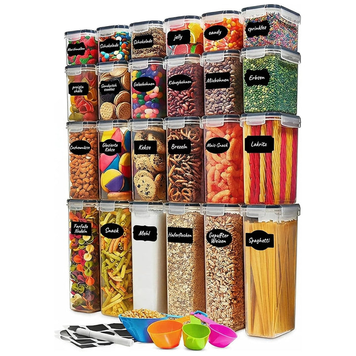 Allyson® 24er-Set Vorratsdosen &amp; Aufbewahrungsbox mit Deckel luftdicht