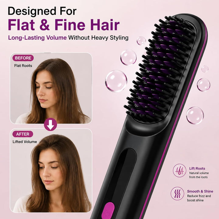 Stylingbürste für kurze haare mit Haaröl - 3 Temperaturstufen