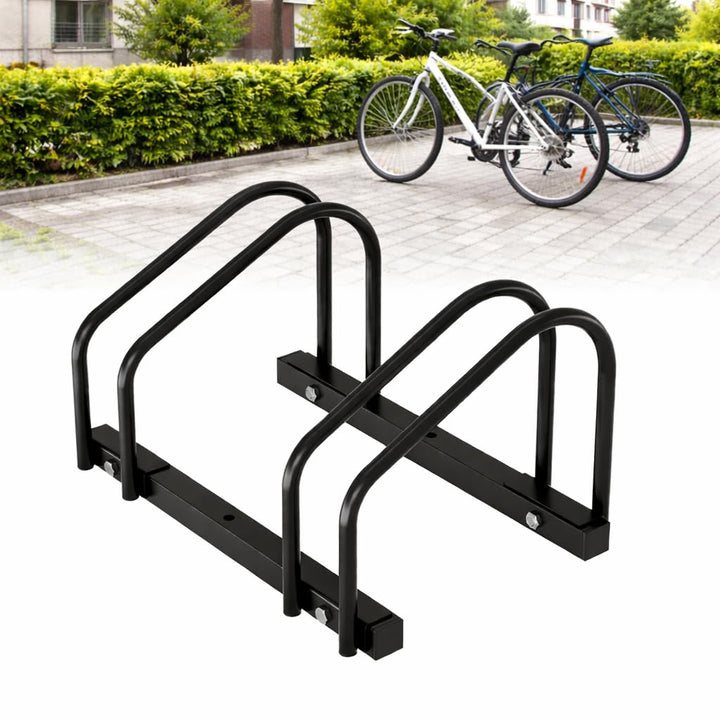 Fahrradständer für 2 Fahrräder, Boden- &amp; Wandmontage, Verzinkter Stahl, Fahrradhalter für 35-55mm Re