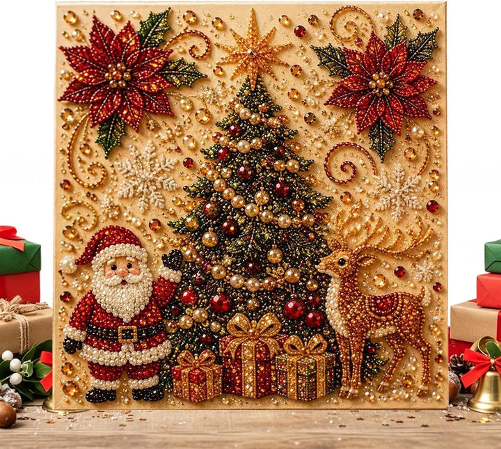 Perlenkunstset Weihnachten Handgefertigte Weihnachts-Wanddekoration, C