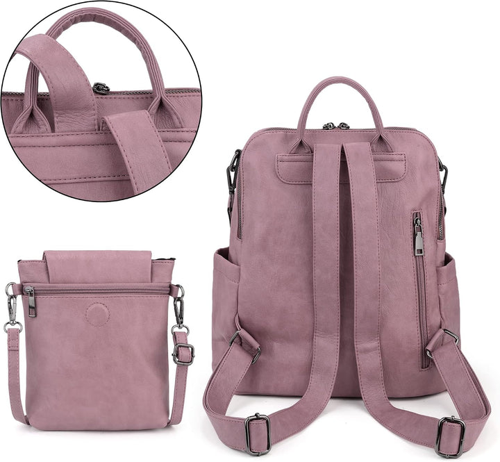 UTO Rucksack Damen Elegant mit Schultergurt Modischer Multifunktionsrucksack Schultertasche Herren P