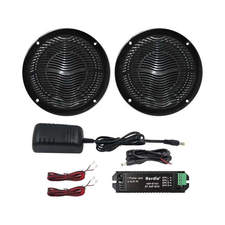 Herdio 6,5 Zoll 120 Watt Deckenlautsprecher, Lautsprecher Wasserdicht, Einbaulautsprecher Decke, Per