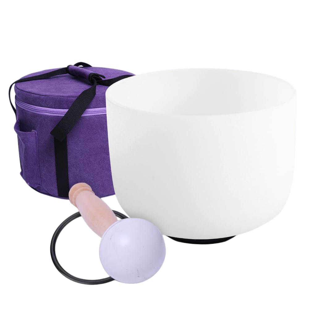 ENERGYSOUND Kristallquarzschale 20,3 cm 432 Hz F Herz Chakra Quarz Kristall Klangschale + Tasche