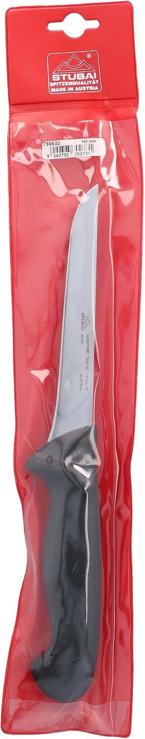 STUBAI Ausbeinmesser | 140 mm | Ausbeinmesser aus Edelstahl, rostfrei, spülmaschinenfest, mit Polypr