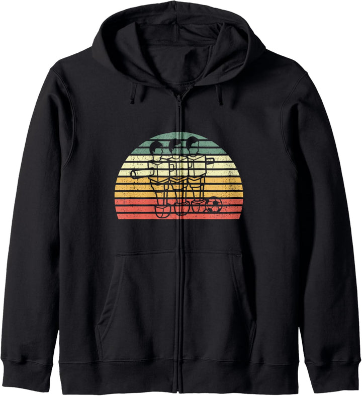 Retro Tischfussball Kickern - Vintage Tischkicker Wuzzler Kapuzenjacke