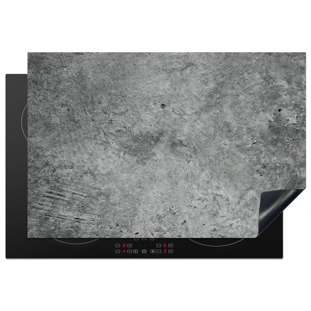 KitchenYeah© Herdabdeckplatte Einteilig Abdeckplatten Cerankochfeld Betongrau 51.5L x 76B cm, Betong