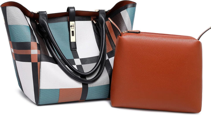 sqlp Damen Henkeltaschen Leder Gross Kapazität Shopper Tasche Student Schultasche Arbeit Handtasche