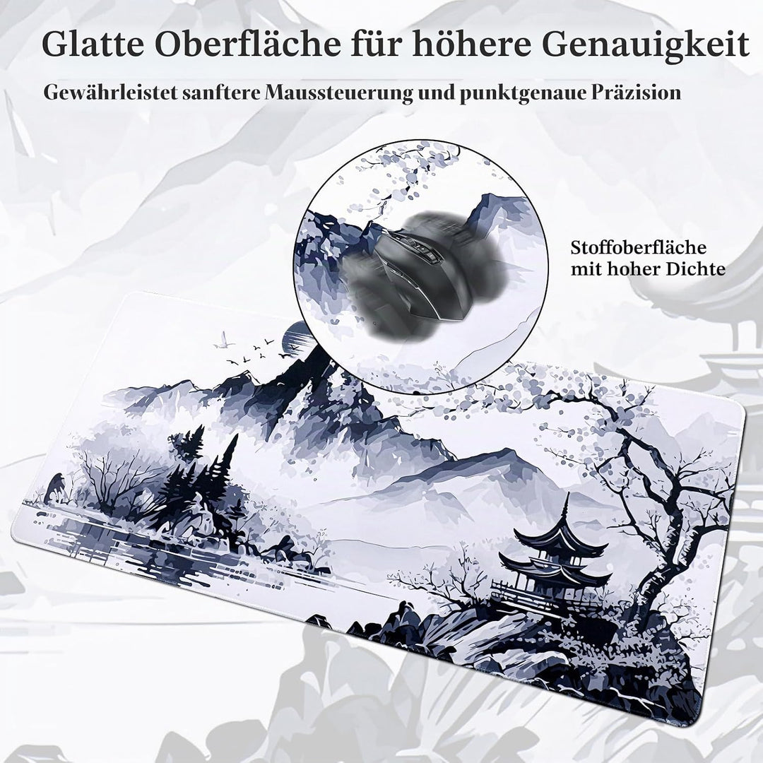 Mauspad XXL, Grosses Mouspad 900x400mm, Gaming Mausepad Improved Precision and Speed, Mousepad mit V