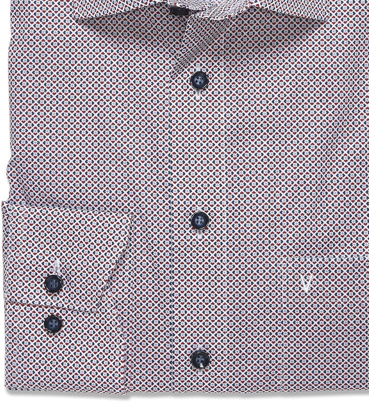 Marvelis Herren Businesshemd Langarm 703014,Rotationsdruck,Comfort fit,New Kent 41 Rot 35, 41 Rot 35