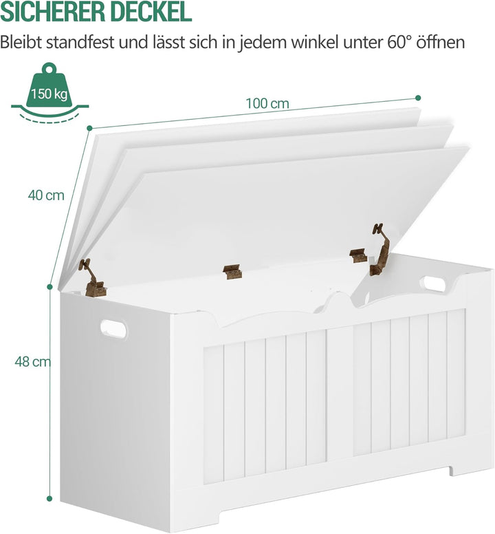 Hzuaneri Schuhbank, Sitzbank mit Stauraum, Sitztruhe, 2 Sicherheitsscharniere, Aufbewahrungsschrank,