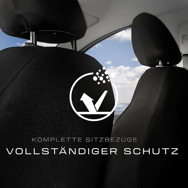 MOTOS Universal-Sitzbezüge Auto für Hyundai i10 Autositzbezüge mit aktivem Airbag-System, dreilagige