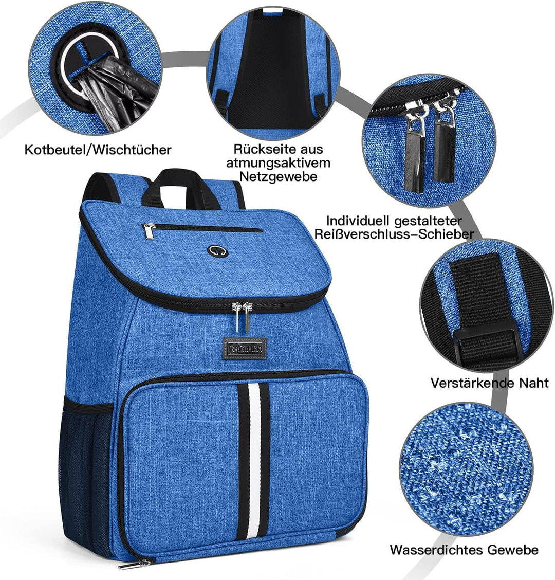 BAGLHER Hunde-Reisetasche, von Fluggesellschaften zugelassener Rucksack für Haustierbedarf, Hunderuc