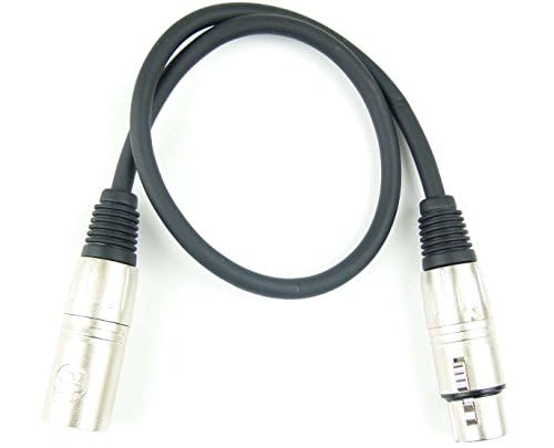 Adam Hall Cables 4 Stück K3MMF0050BLK Mikrofonkabel XLR female auf XLR male DMX Audio Kabel 3 pol po