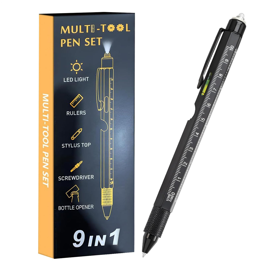 Generisch Multifunktionsstift,9 In 1 Taschen Gadget Mit LED Licht - Schraubendreher-Stift Mit Wasser