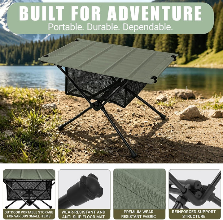 Campingtisch klappbar, Superleicht und faltbar, Campingtisch mit Aufbewahrungstasche und Netzbeutel,