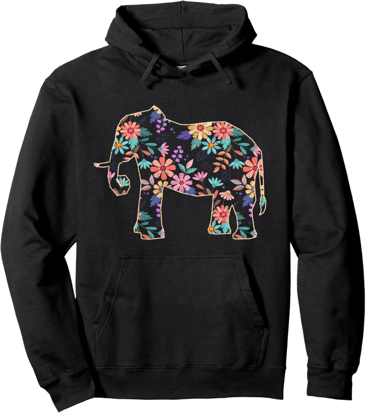 Savannen Geschenk für Damen Vintage Elefant Pullover Hoodie