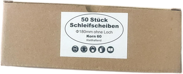 50 Schleifscheiben ohne Loch kletthaftend Ø180 mm P 60